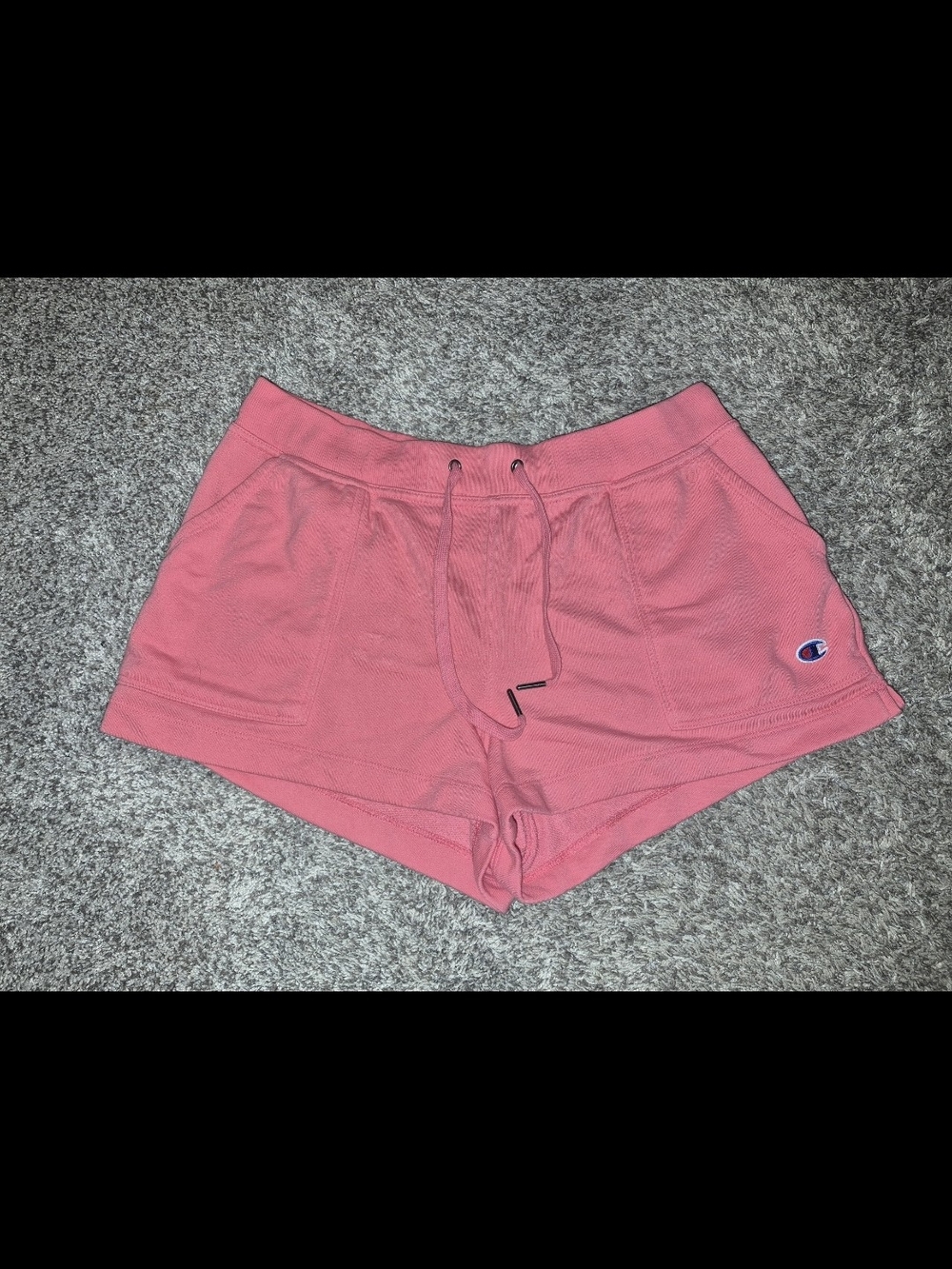 Champion Pink Terry Athletic Shorts with Drawstring